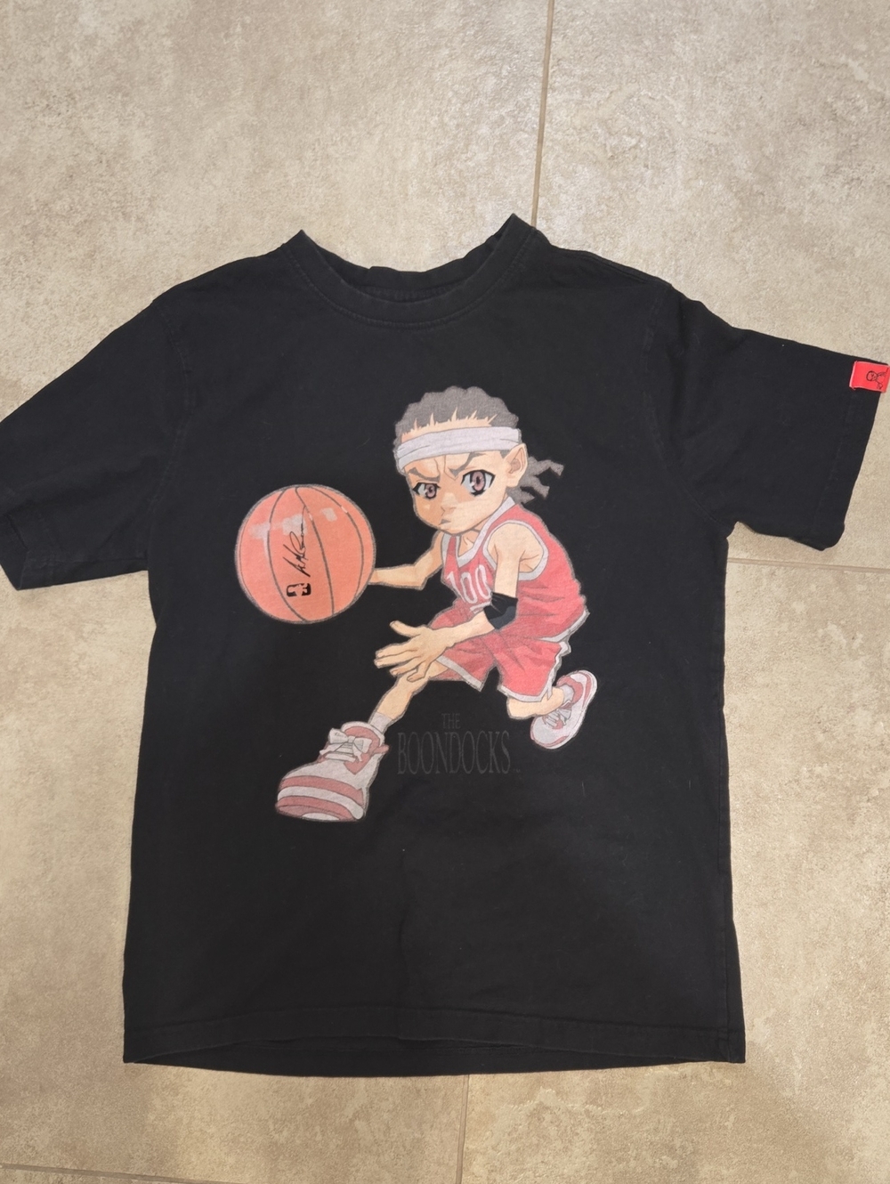 Mens  Black 'The Boondocks' Basketball Graphic Tee